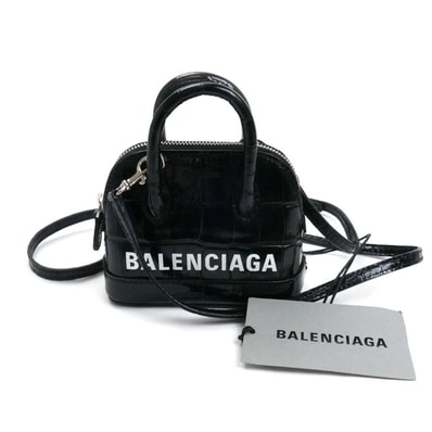 BALENCIAGA バレンシアガ ヴィル トップ ハンド ミニ ショルダー 2Wayショルダーバッグ ブラック 639756 レディース【中古】【美品】