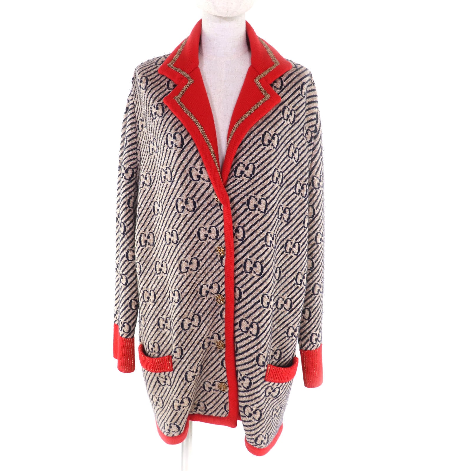 極美品 グッチ ジャケット マルチ レディース S 553505