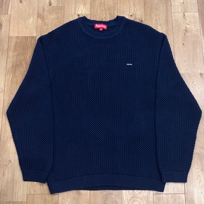 Supreme Open Knit Small Box Sweater "Navy"