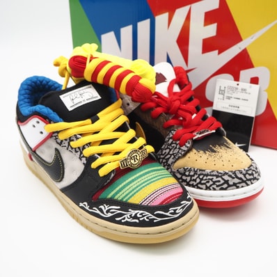 極美品 NIKE ナイキ レザー SB ダンク ロー ワット ザ ポール 8 26 CZ2239-600 スニーカー マルチカラー レザー メンズ