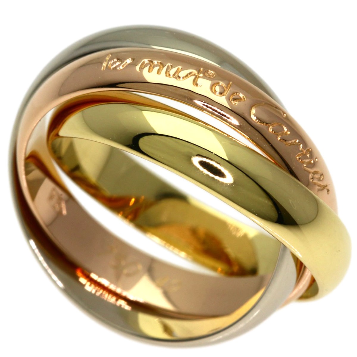 CARTIER カルティエ トリニティ #49 リング・指輪 K18YG K18WG K18PG レディース [中古]