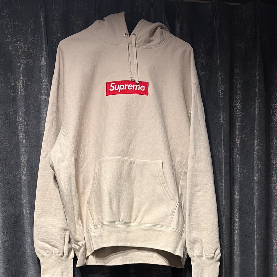 Supreme Box Logo Hooded Sweatshirt "Stone" (24FW)