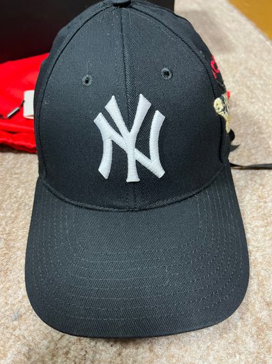 GUCCI x NY Yankees Baseball Cap Butterfly Embroidery "Black"
