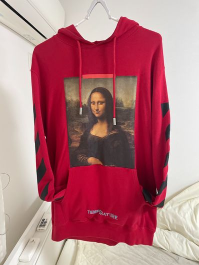 OFF-WHITE DIAGONAL MONALISA HOODY "Red"