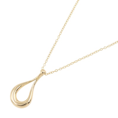 ティファニー TIFFANY&CO ティアドロップオープン ネックレス ネックレス ジュエリー K18(イエローゴールド) レディース ゴールド系 【中古】