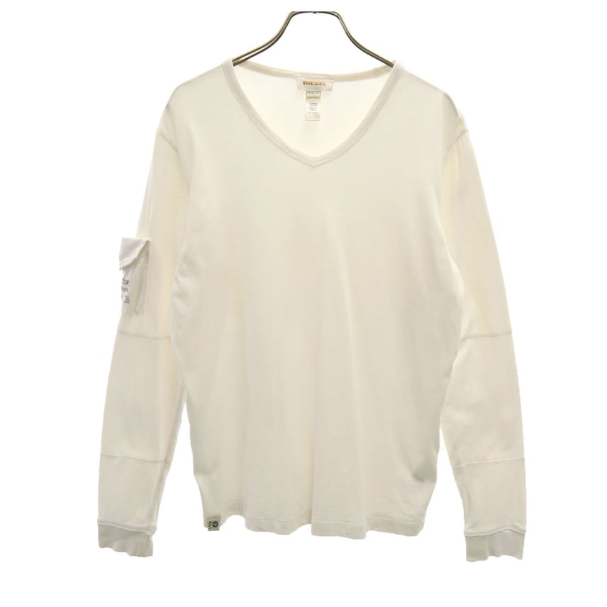 C (やや傷や汚れあり)】DIESEL ディーゼル 長袖 Vネック Tシャツ S C (やや傷や汚れあり)】DIESEL ディーゼル 長袖 Vネック Tシャツ S