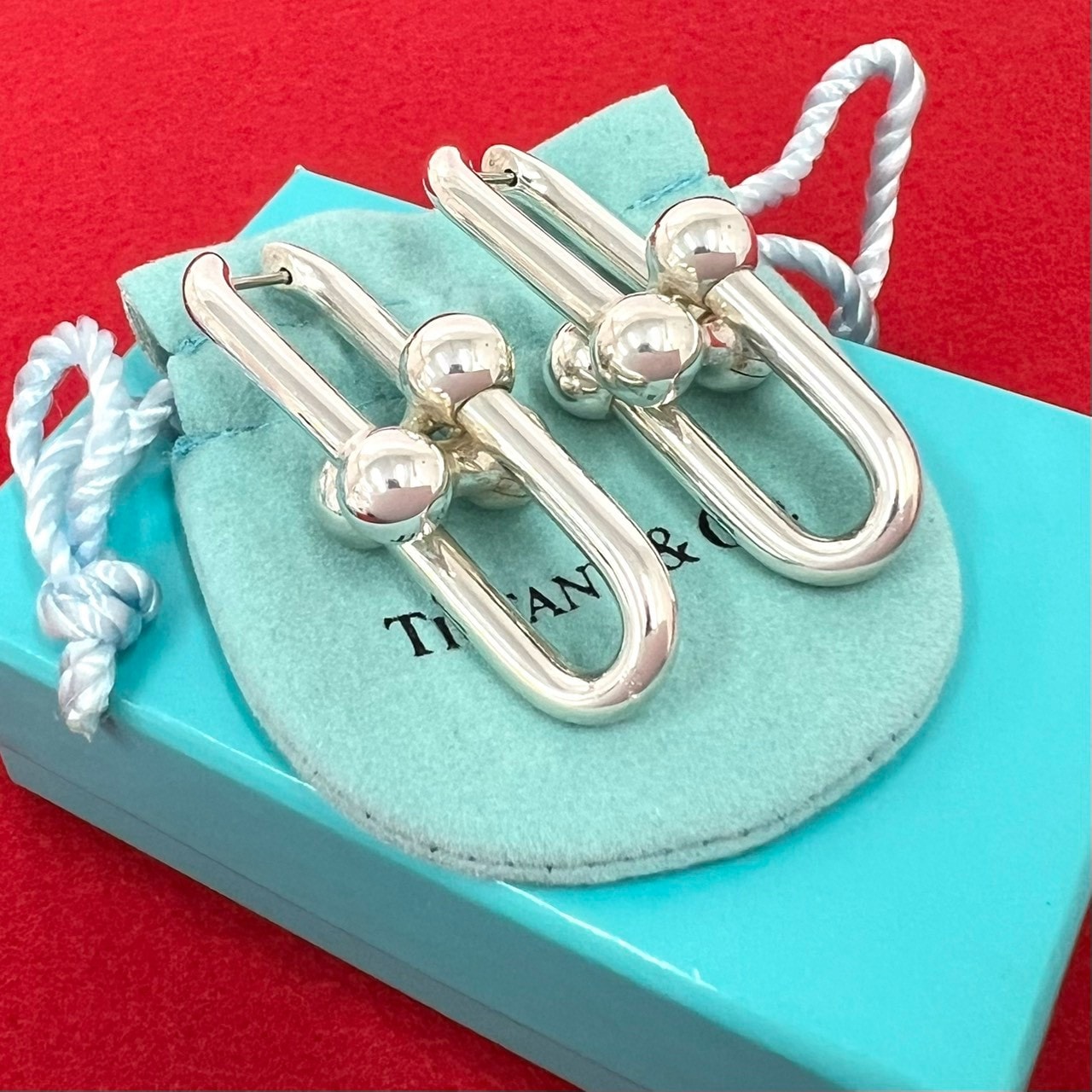 TIFFANY&Co. ティファニー ハードウェア エクストララージ リンク ピアス シルバー925 ピアス シルバー
 44784