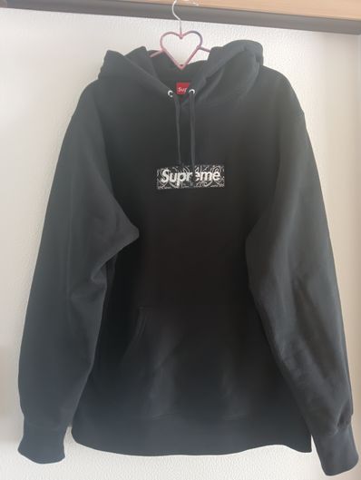 Supreme Bandana Box Logo Hooded Sweatshirt "Black"