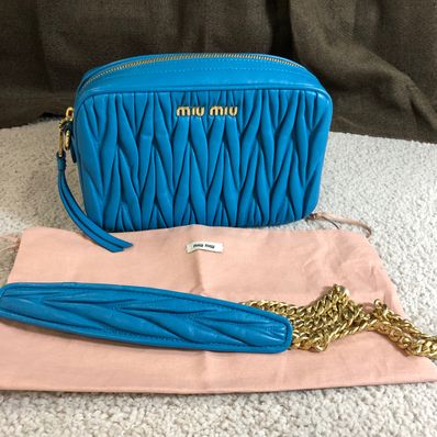 MIU MIU Matelase Leather Shoulder Bag "Voyage"