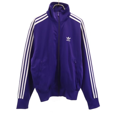 adidas Originals アディダスオリジナルス トレフォイルロゴ ファイヤーバード トラックジャケット XS パープル ジャージ 裏トリコット