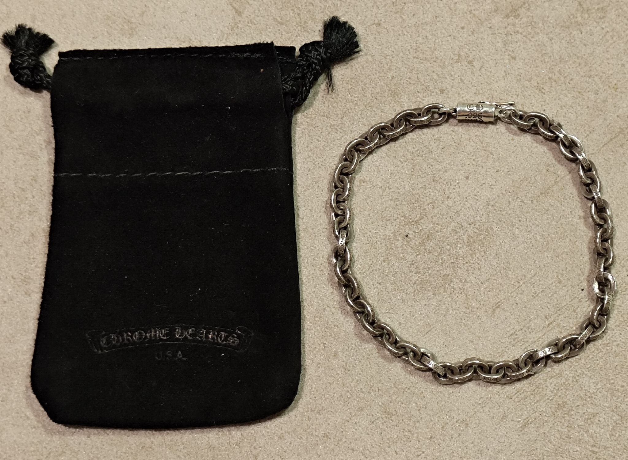 Chrome Hearts Paper Chain Bracelet "Silver"