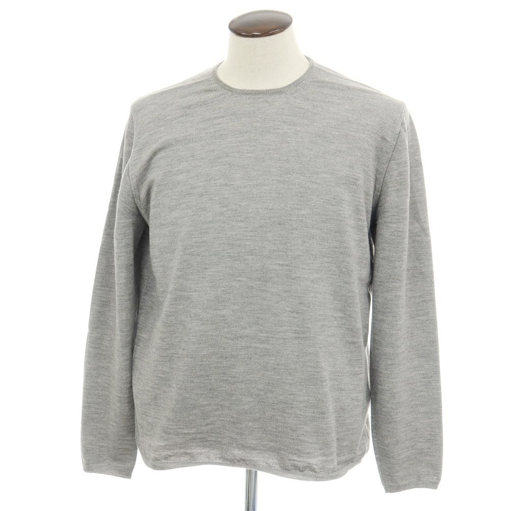 【中古】クルチアーニ CRUCIANI ウール クルーネック プルオーバーニット ライトグレー【サイズ52】【メンズ】