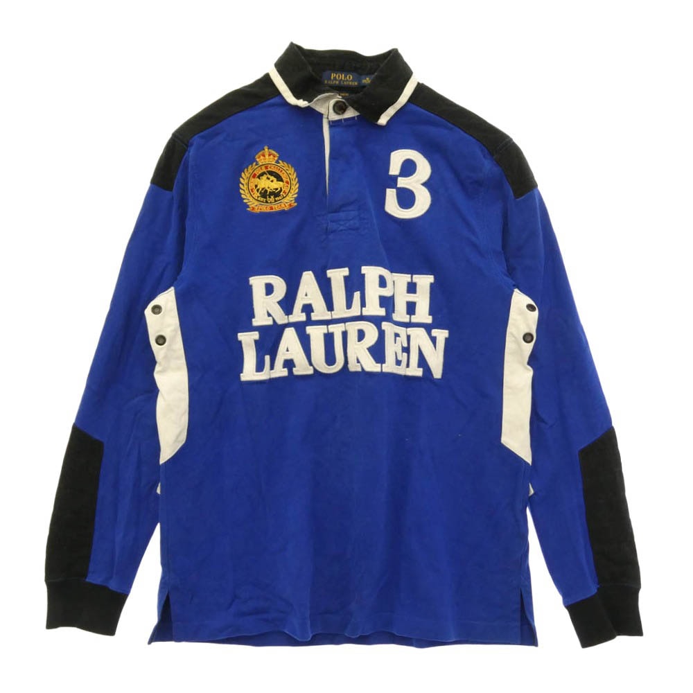 POLO RALPH LAUREN ポロ・ラルフローレン CUSTOM FIT カスタムフィット 長袖 ラガー シャツ ブルー系 ブルー系 M【中古】