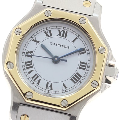 ☆美品 カルティエ サントスオクタゴン SM レディース 【中古】