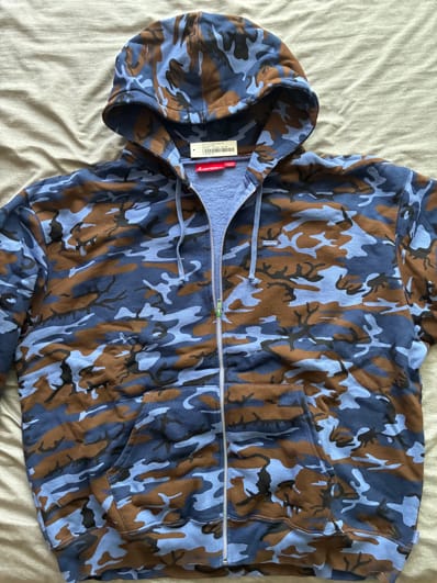 Supreme Small Box Zip Up Hooded Sweatshirt "BlueCamo"