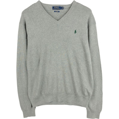 古着 ラルフローレン Ralph Lauren POLO RALPH LAUREN Vネック ピマコットンニットセーター メンズL相当/eaa672419