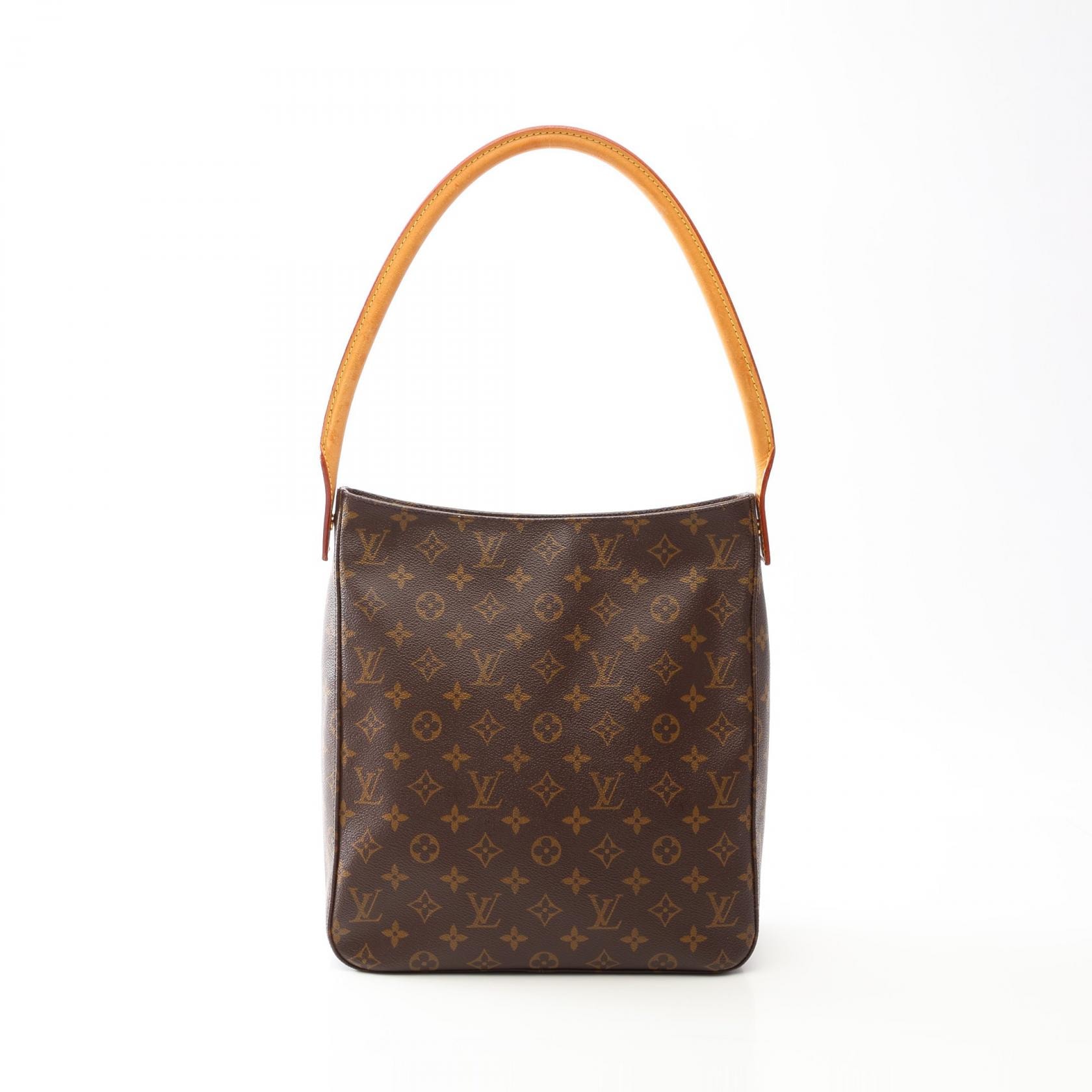 ルイ・ヴィトン LOUIS VUITTON ルーピングGM モノグラム ショルダーバッグ バッグ PVCコーティングキャンバス レザー レディース ブラウン系 M51145 【中古】