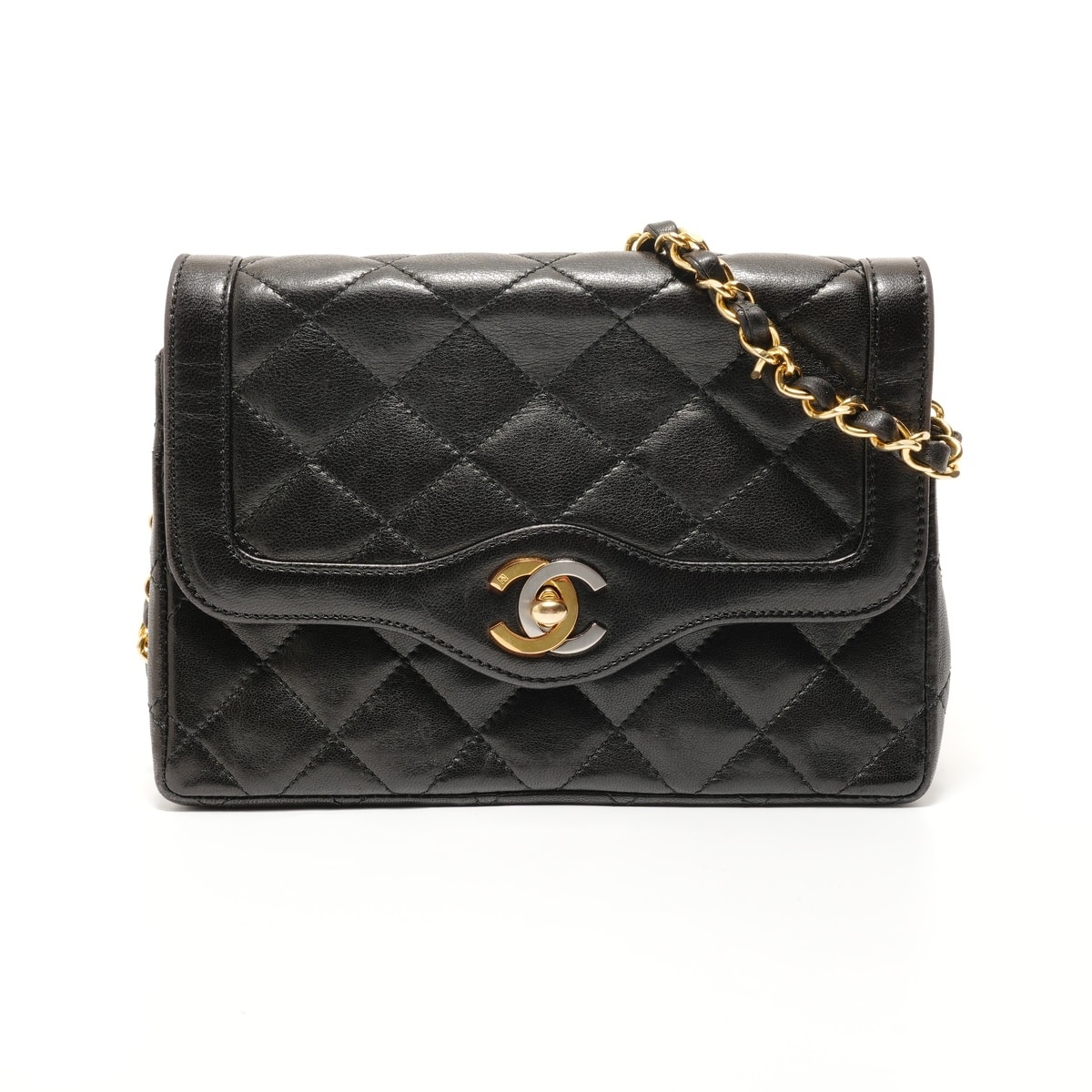 シャネル CHANEL 3番台 1994-1999 パリ限定 ミニマトラッセ ラム シングルフラップ ショルダーバッグ【中古】