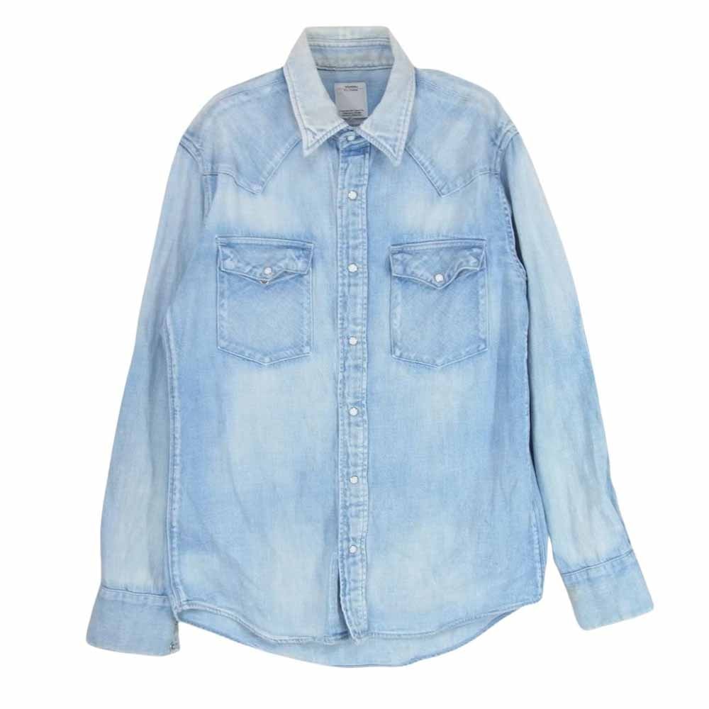 VISVIM ビズビム 長袖シャツ 15SS 0115105007003 ALBACORE SHIRT DAMAGED アルパコア デニム ダメージ シャツ 1【中古】