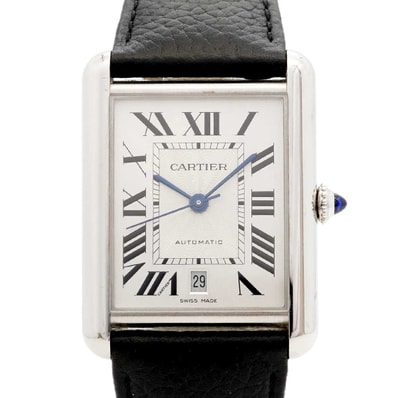 【6wdd0271】カルティエ タンクマストXL WSTA0040 シルバー文字盤【中古】腕時計 メンズ