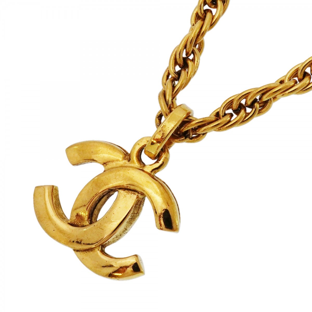 【6jdb0471-k】シャネル ネックレス ヴィンテージ ココマーク GPメッキ ゴールド【中古】レディース