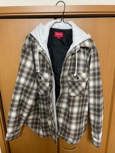 Supreme Hooded Flannel Zip Up Shirt "Brown"