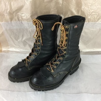 試着交換OK!ダナー/Danner/FLASHPOINT/フラッシュポイント/FIREMAN BOOTS/ファイヤーマンブーツ/耐火/森林消防隊〈10EE 27.5-28.0 黒/BLACK〉管理NO.WX06-3