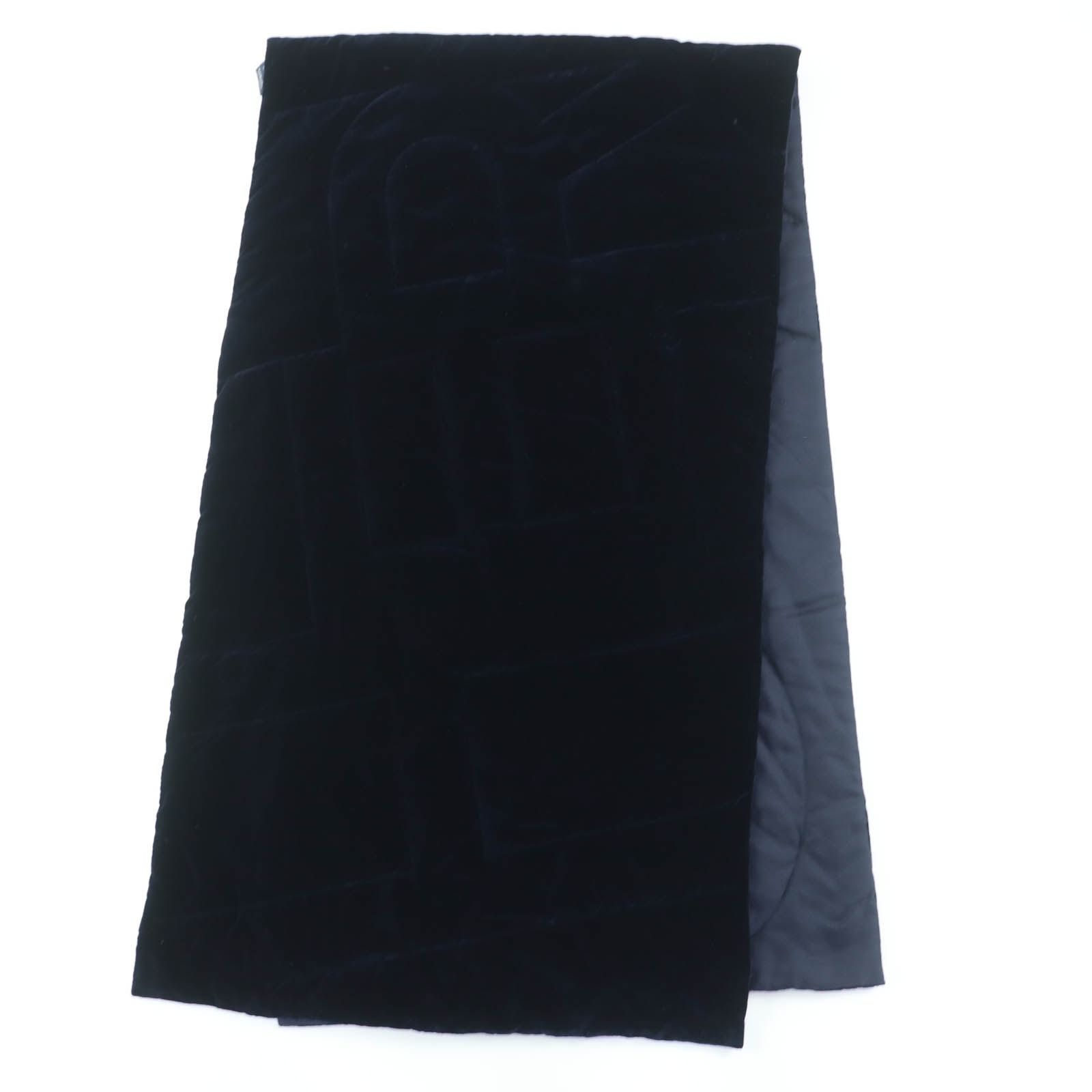 極美品 エルメス マフラー ネイビー レディース