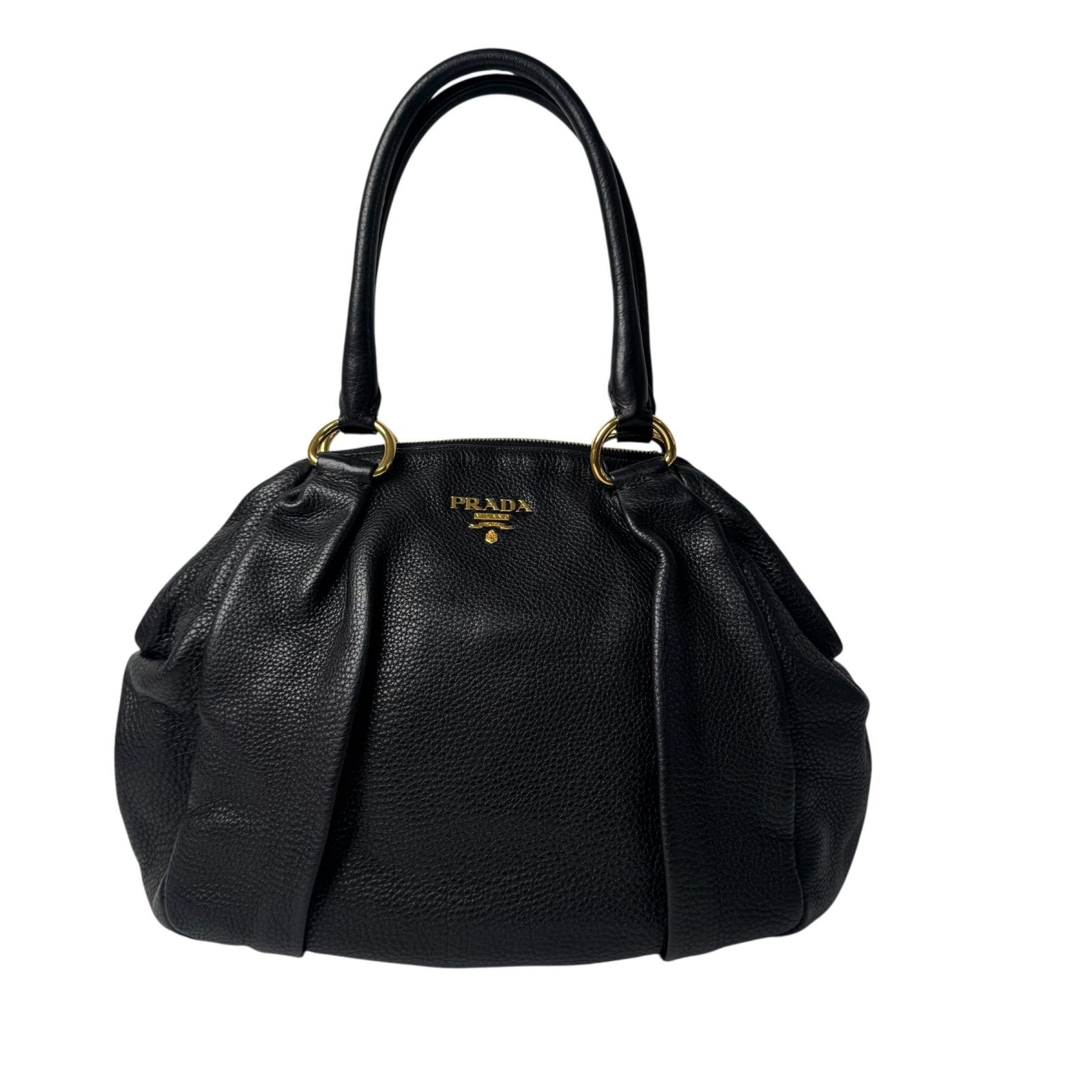 PRADA♡プラダ ロゴ　ジャガード　キャンパス×レザーショルダーバッグ PRADA ロゴジャガードショルダーバッグ | Hedy