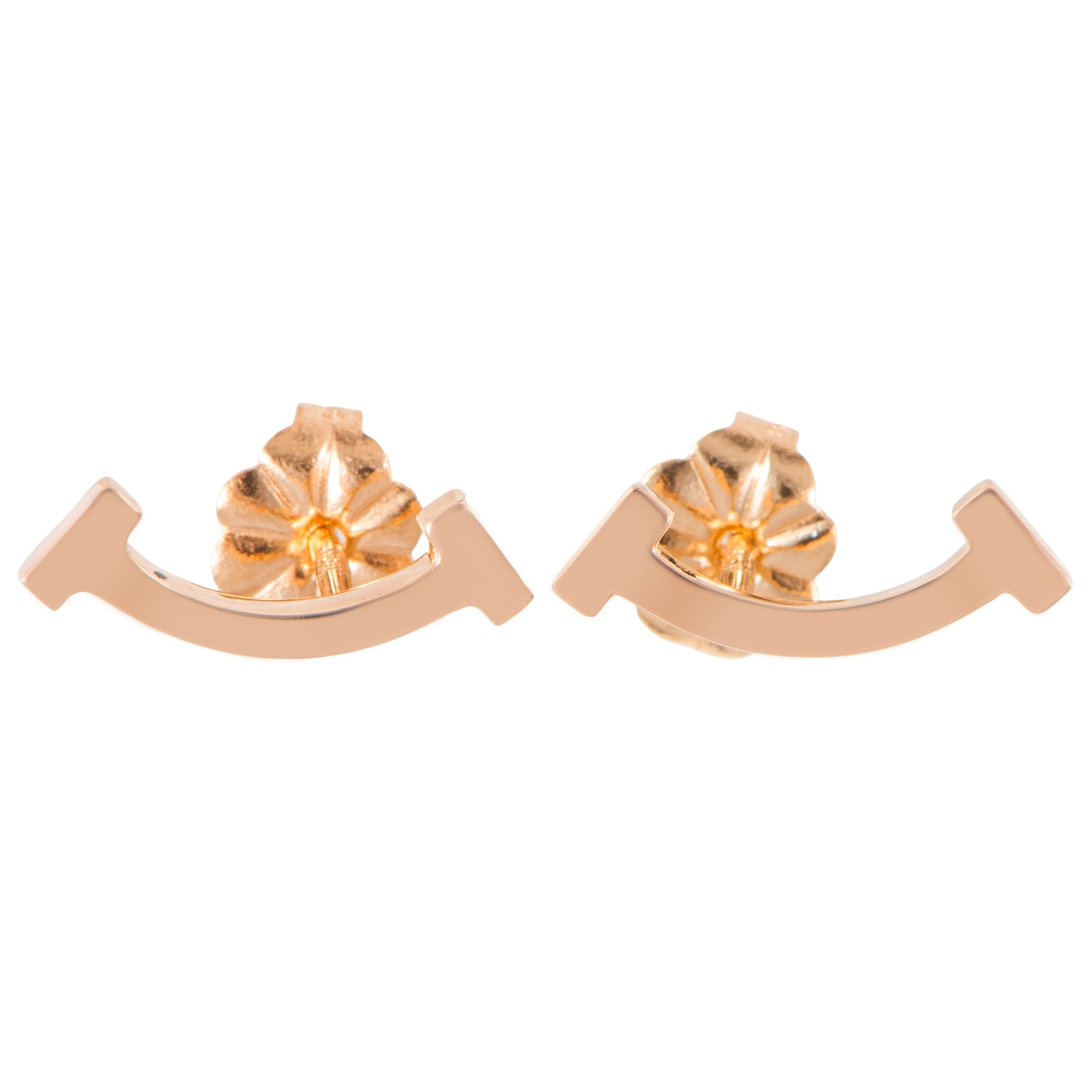 TIFFANY&Co. ティファニー ティファニーT スマイル ピアス K18RG ピンク ゴールド【中古】