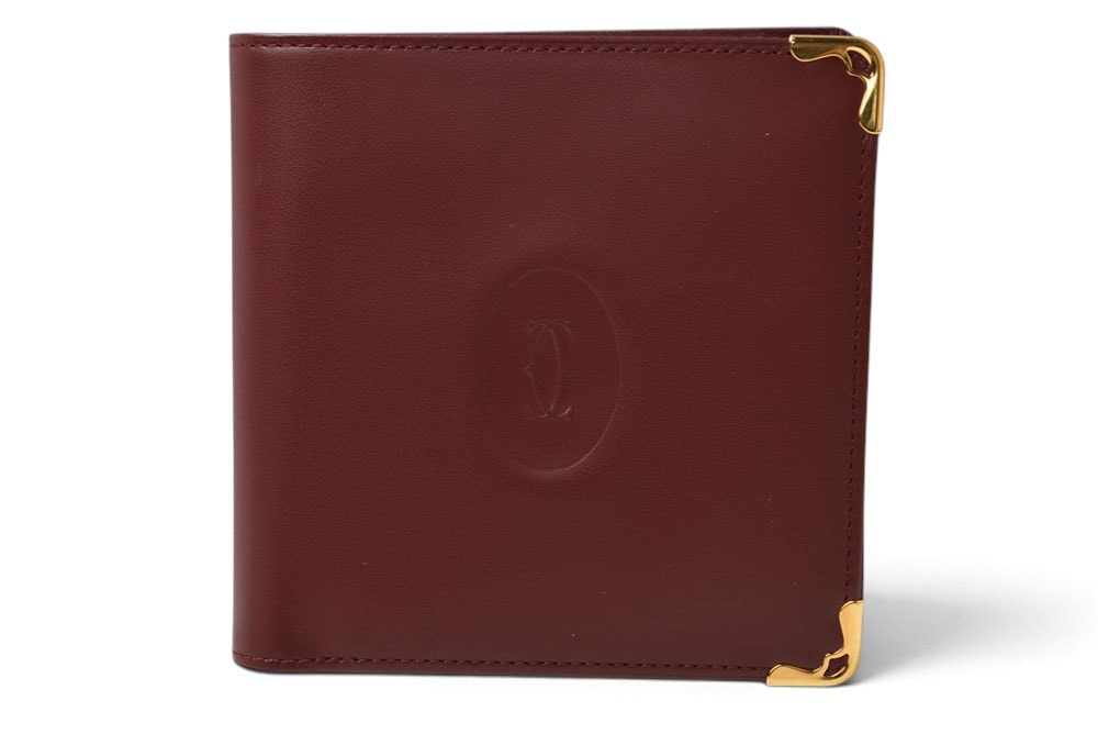 カルティエ 折財布/二つ折り財布 ヴィンテージ Cartier メンズ マスト ドゥ カルティエ ボルドー 73184192【中古】