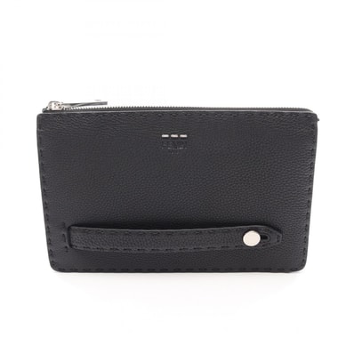 フェンディ FENDI セレリア スリム セカンドバッグ クラッチバッグ バッグ レザー メンズ ブラック系 7VA350 【中古】