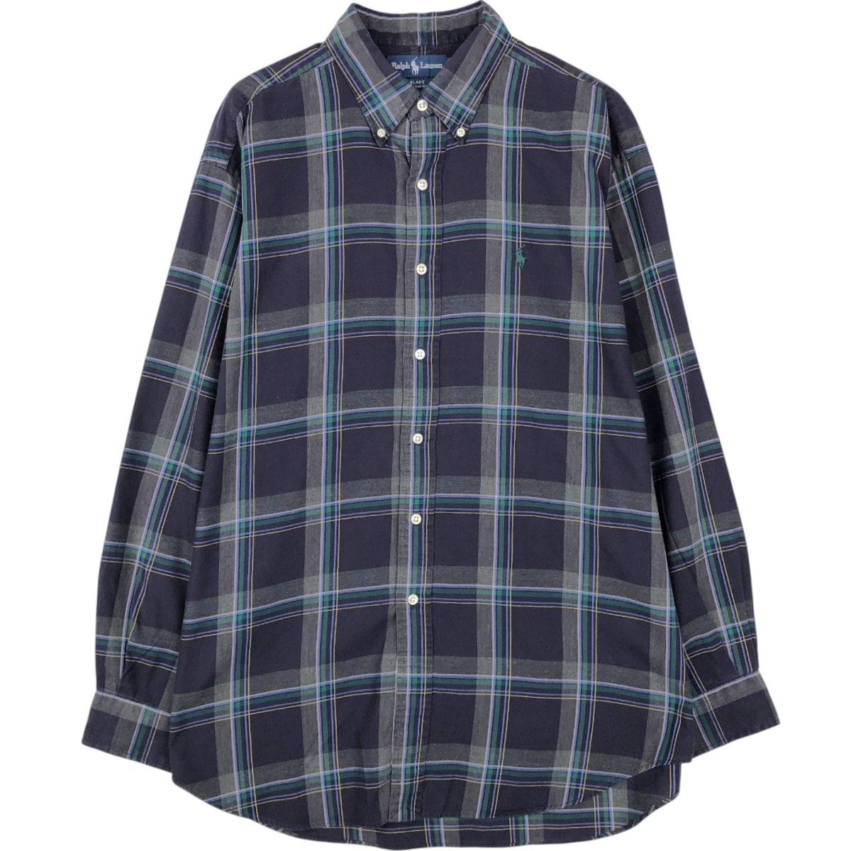 古着 ラルフローレン Ralph Lauren BLAKE 長袖 ボタンダウンチェックシャツ メンズL相当/eaa676554