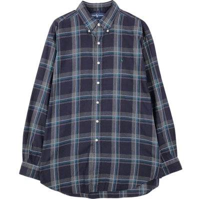 古着 ラルフローレン Ralph Lauren BLAKE 長袖 ボタンダウンチェックシャツ メンズL相当/eaa676554