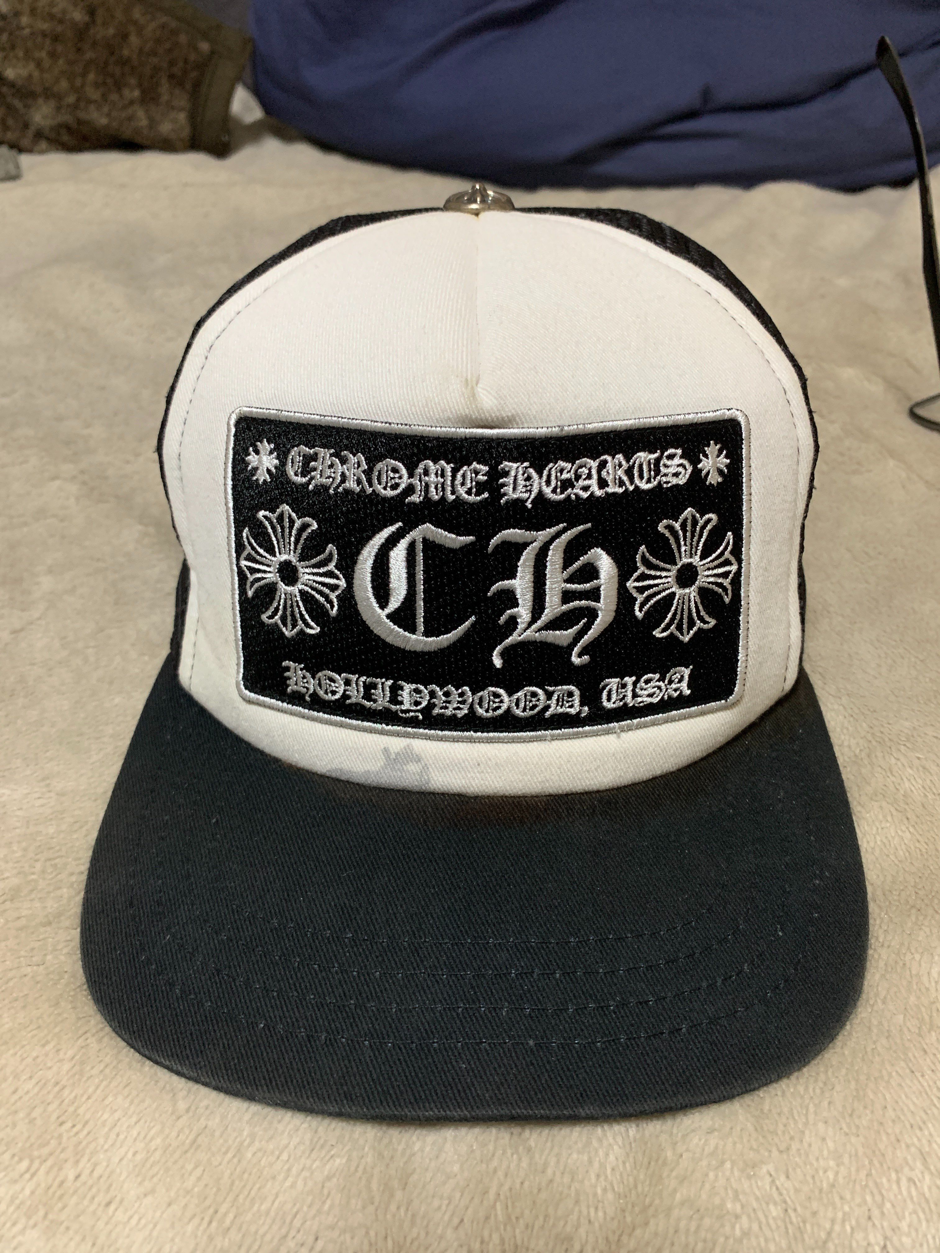 Chrome Hearts Tracker Cap Fuck "Black/White"