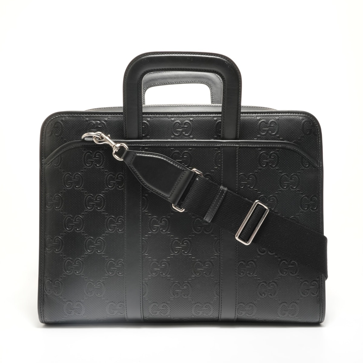 グッチ GUCCI GGエンボス 2way ビジネスバッグ ハンドバッグ【中古】
