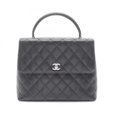 シャネル CHANEL マトラッセ トップハンドル ハンドバッグ バッグ キャビアスキン(グレインドカーフ) レディース ブラック系 【中古】