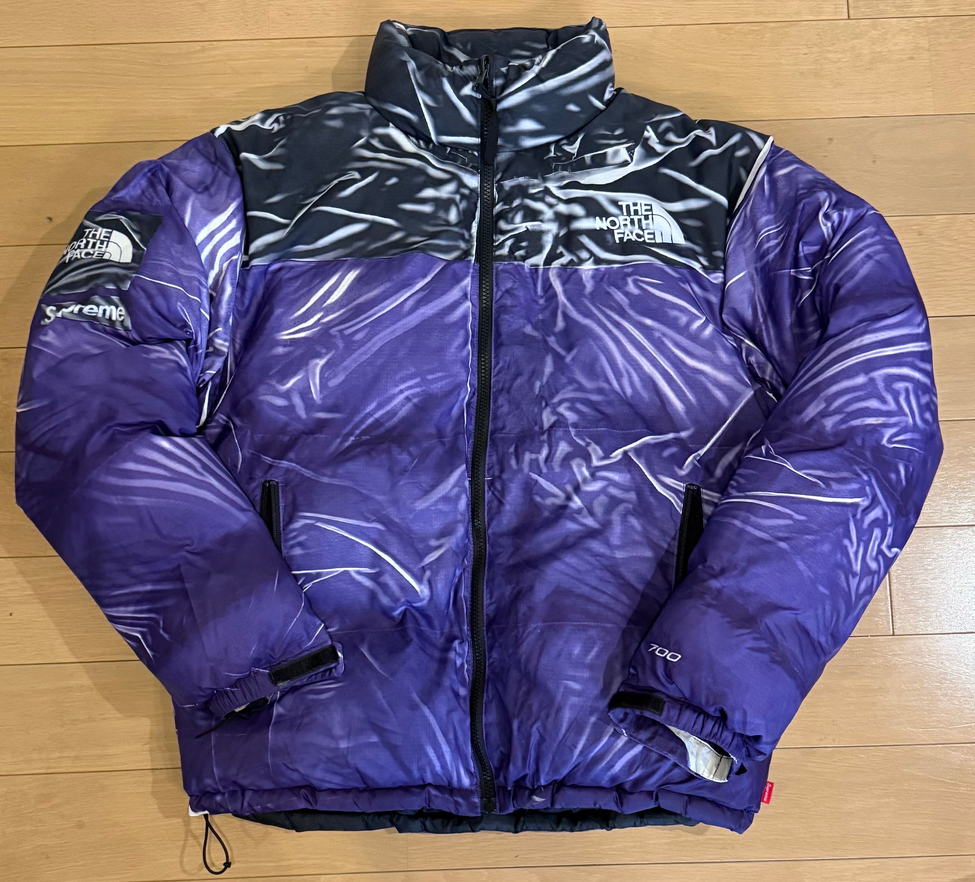 Supreme x The North Face Trompe Loeil Printed Nuptse Jacket "Purple"