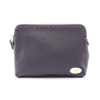 フェンディ FENDI セレリア ポーチ バッグ レザー レディース パープル系 8N0037 【中古】