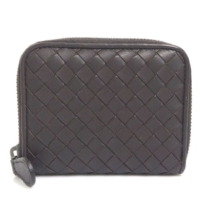 ボッテガヴェネタ BOTTEGAVENETA コインケース イントレチャート レザー ブラウン ユニセックス【中古】 r11247a