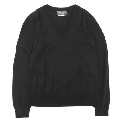 極美品 サルヴァトーレフェラガモ ニット ブラック メンズ S