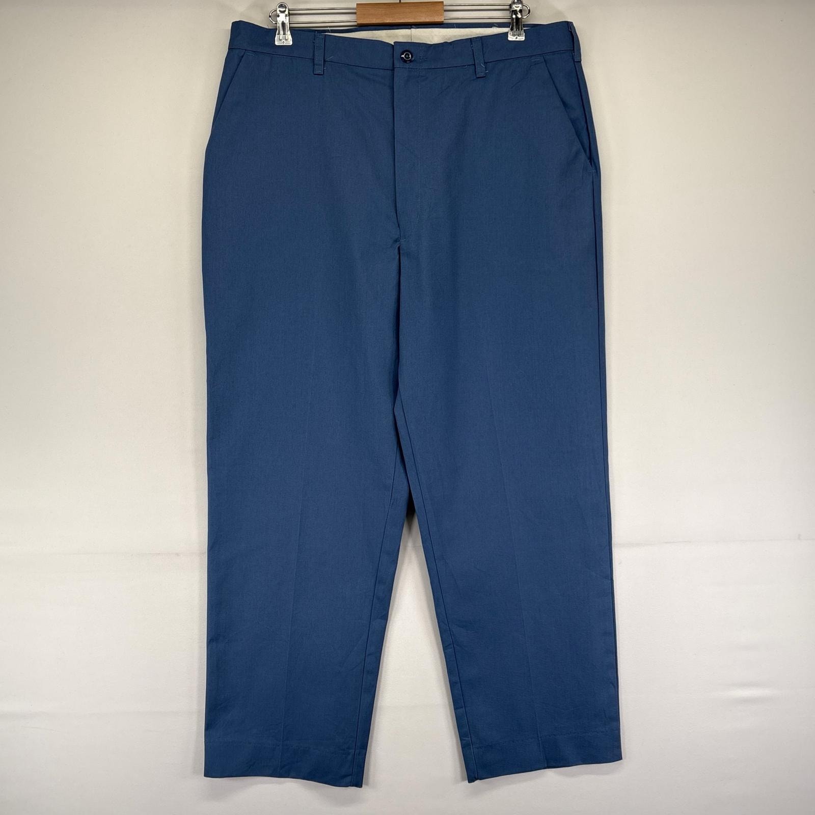 古着 レッドキャップ RED KAP パンツ ワークパンツ チノパン スラックス ストレート ワンポイントロゴ w38 L37  ブルー系 メンズ