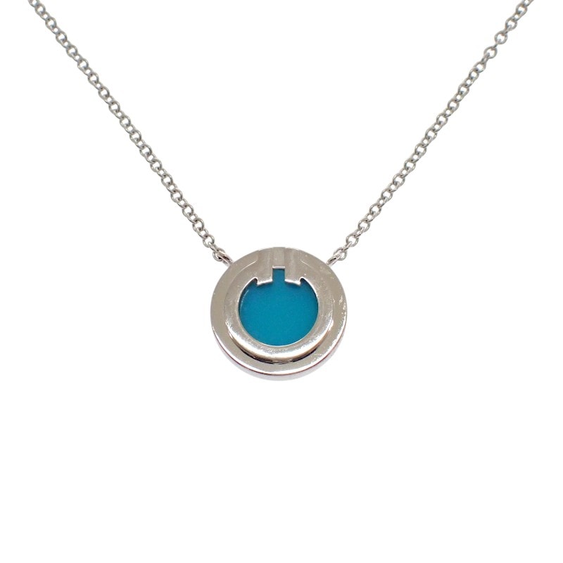 ティファニー TIFFANY&Co. サークル ペンダント 67467701 ネックレス K18ホワイトゴールド ターコイズ レディース【中古】【Aランク】
