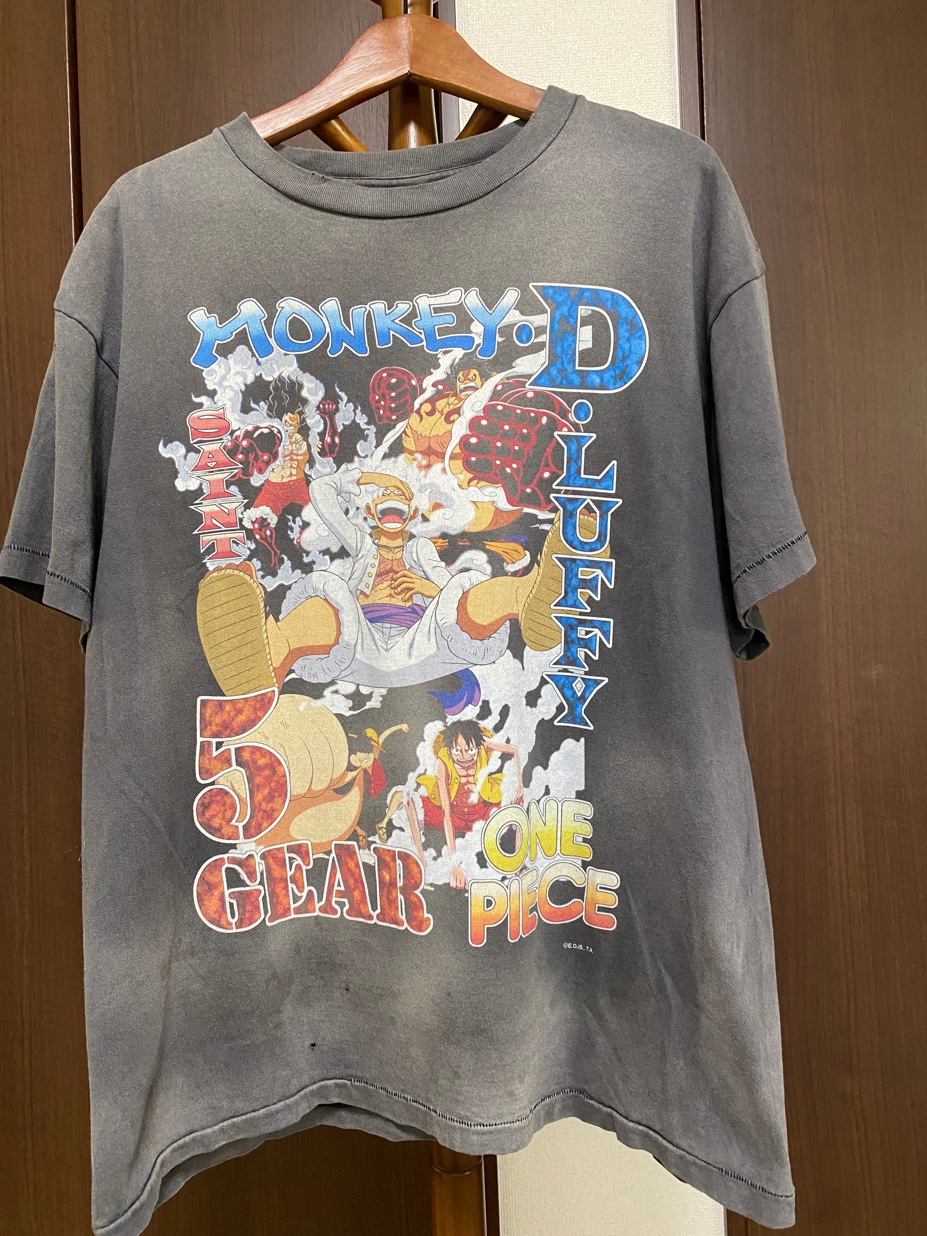 SAINT Mxxxxxx x ONE PIECE OP_SS T-Shirt/Luffy "Black"