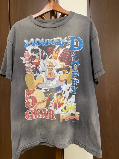 SAINT Mxxxxxx x ONE PIECE OP_SS T-Shirt/Luffy "Black"