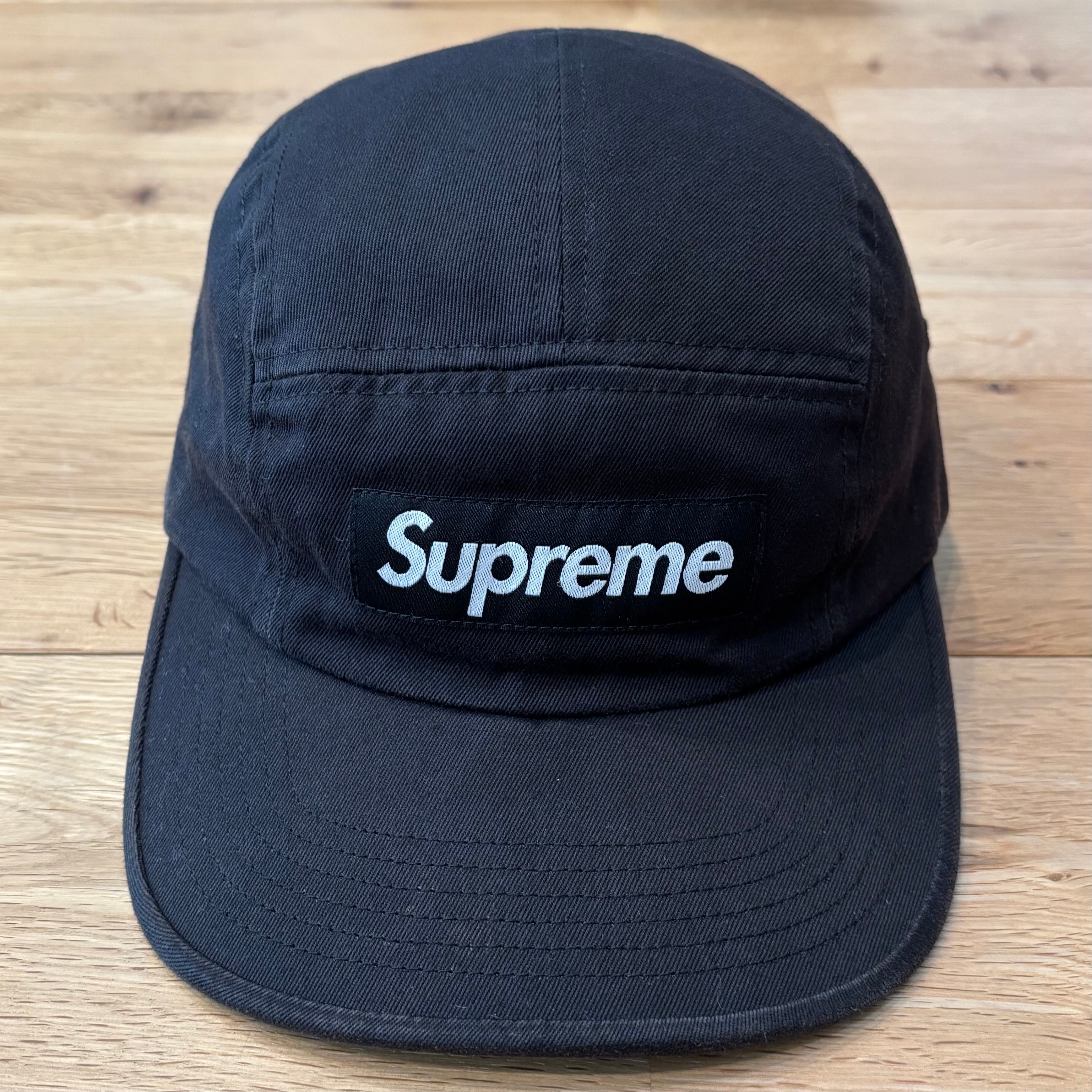 Supreme Washed Chino Twill Camp Cap (24FW) "Black"