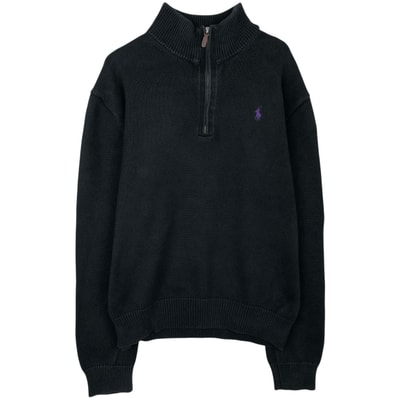 古着 ラルフローレン Ralph Lauren POLO RALPH LAUREN コットンニットハーフジップセーター メンズL相当/eaa645961