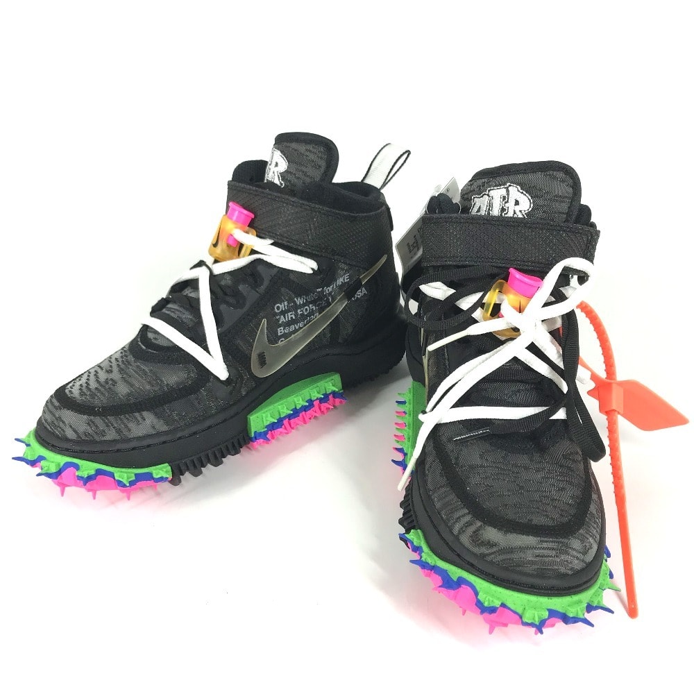ナイキ NIKE  Air Force 1 Mid エアフォース Off-White オフホワイト コラボ 靴 シューズ スニーカー 合成樹脂 ブラック 未使用