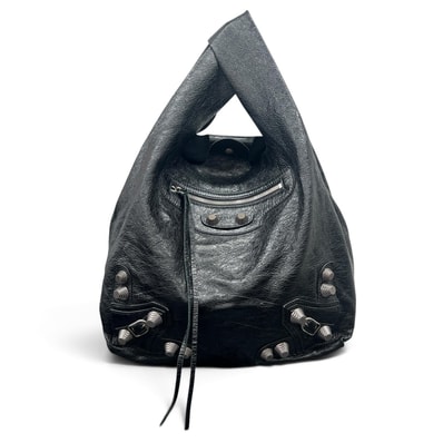 BALENCIAGA 極美品 バレンシアガ ル カゴール ショッパーバッグ アリーナラムスキン トートバッグ 780976 レザー ブラック ハンドバッグ Aランク 中古 鑑定済 バレンシアガバッグ