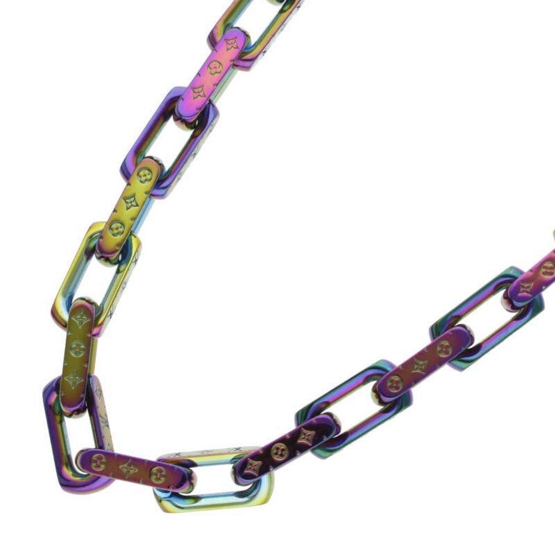 Louis Vuitton Chain Monogram Rainbow Necklace